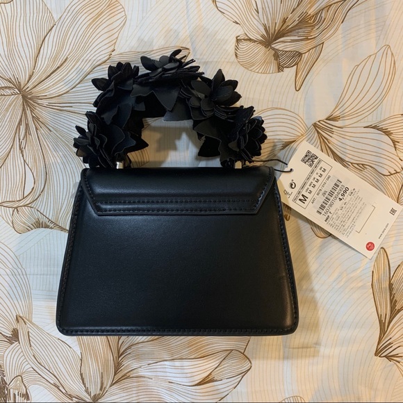 Zara Black Floral Bag - Picture 10 of 14